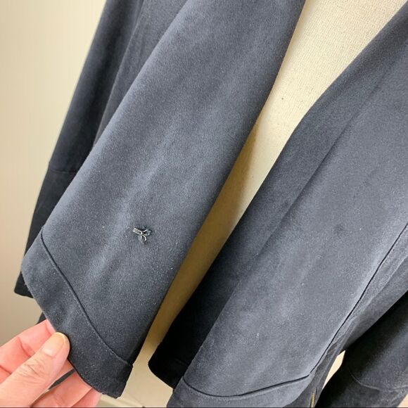 Cupcakes and Cashmere Microfiber Charcole Brown Waterfall Jacket Sz Medium - Picture 11 of 16